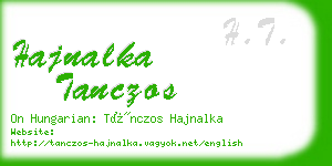 hajnalka tanczos business card